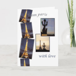 Cartão De Festividades Eiffel Tower Paris I Love You Valentine