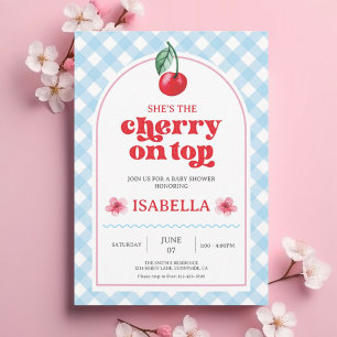 Cartão De Festividades Ela é a Cherry On Top Chá de fraldas.