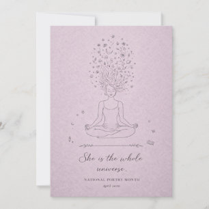 Cartão De Festividades Ela É a Mulher Celestial Poesia do Universo Inteir