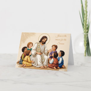 Cartão De Festividades Ele é Natal