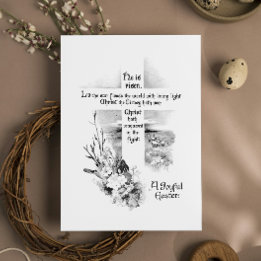 Cartão De Festividades Ele É Risen Vintage Páscoa Cristã