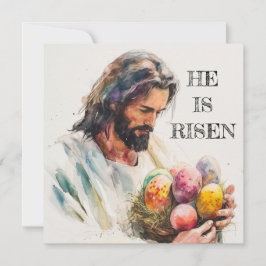 Cartão De Festividades Ele Está Risen Jesus Saudando Cartão, Felz pascoa