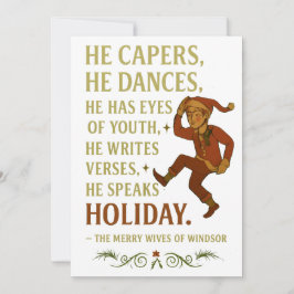 Cartão De Festividades Ele pula, ele dança, ele tem olhos de juventude...