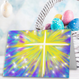 Cartão De Festividades Ele Ressuscitou Design de Arte Moderna Cristã de P
