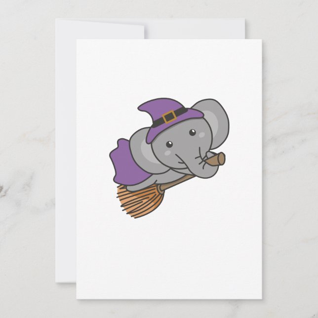 Cartão De Festividades Elefante Halloween Bruxelles Kids Witume (Frente)