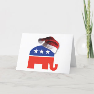 Cartão De Festividades Elefante Republicano vestindo um Capacete de Papai