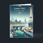 Cartão De Festividades Elegância de inverno parisiense<br><div class="desc">Entra numa terra maravilhosa de inverno parisiense com o nosso cartão de Natal "Elegância de inverno Parisiense". Esta bela carta captura o romance e o encanto de Paris durante a estação festiva. Desde as luzes cintilantes ao longo do Sena até a majestosa Torre Eiffel brilhando com alegria de férias, cada...</div>