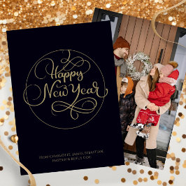 Cartão De Festividades Elegância do Feliz ano novo de Fotografias Persona