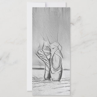 Cartão De Festividades Elegant Ballet Shoes Monochrome