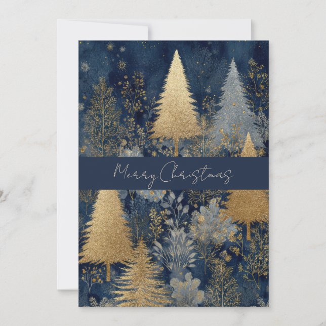 Cartão De Festividades Elegant Christmas Business Corporate Holiday Card (Frente)