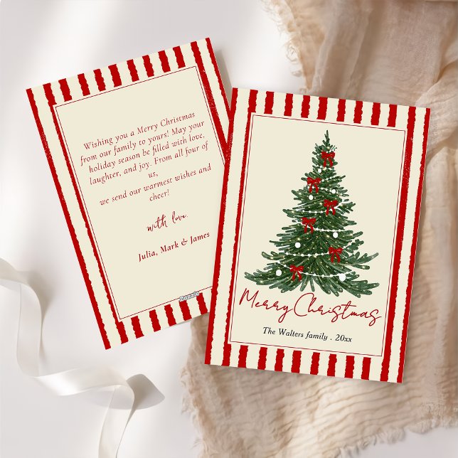 Cartão De Festividades Elegant Christmas Tree Party Holiday Card (Criador carregado)