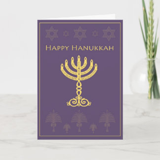 Cartão De Festividades Elegant happy hanukkah card