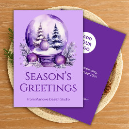 Cartão De Festividades  Elegant Holiday Card | Upload Business Info