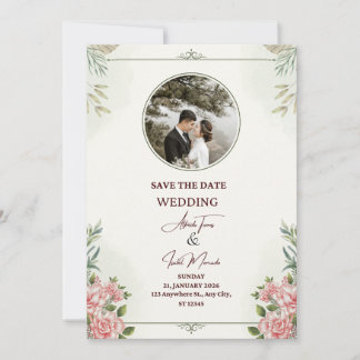 Cartão De Festividades Elegant inspirational wedding card