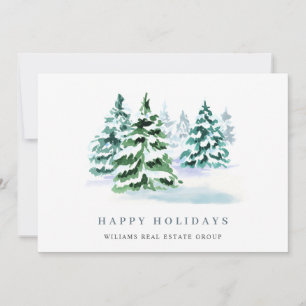 Cartão De Festividades Elegant Pine Tree Christmas Corporate Greeting