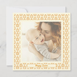 Cartão De Festividades Elegant Pretty Pastel Chic Photo Happy Easter Eggs