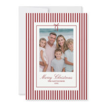 Elegant Stripe Natal Laço Família Férias Foto