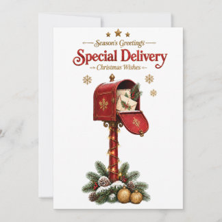 Cartão De Festividades Elegant Vintage Christmas Card