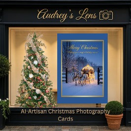 Cartão De Festividades Elegant Winter Carriage Christmas