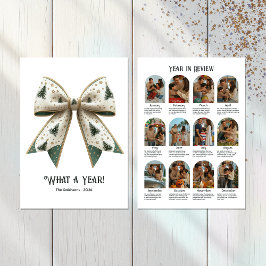 Cartão De Festividades Elegante Arco de Natal Revisão do Ano Familiar