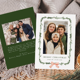 Cartão De Festividades Elegante Arco Vermelho Greenery Garland 2 Foto