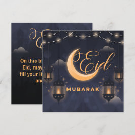 Cartão De Festividades Elegante Calligrafia Eid Mubarak