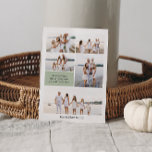 Cartão De Festividades Elegante de Fotografias Moderno Verde Sage 5<br><div class="desc">Envie uma sofisticada mensagem de feriado com este cartão de Natal minimalista de cinco fotos. O design da frente apresenta uma tipografia limpa e espaço para 5 fotos pessoais, mantendo o foco nas suas memórias favoritas do ano. A sua disposição moderna é nova e eterno, perfeita para famílias e casais...</div>