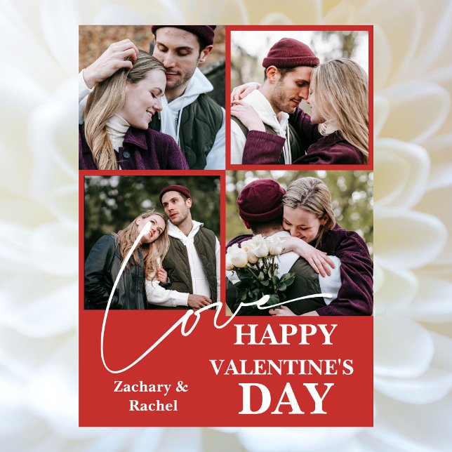 Cartão De Festividades Elegante dia de os namorados romântico casal 4 (Criador carregado)