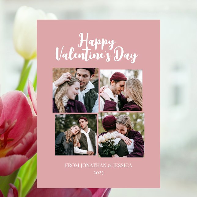 Cartão De Festividades Elegante dia de os namorados romântico casal 4 (Criador carregado)