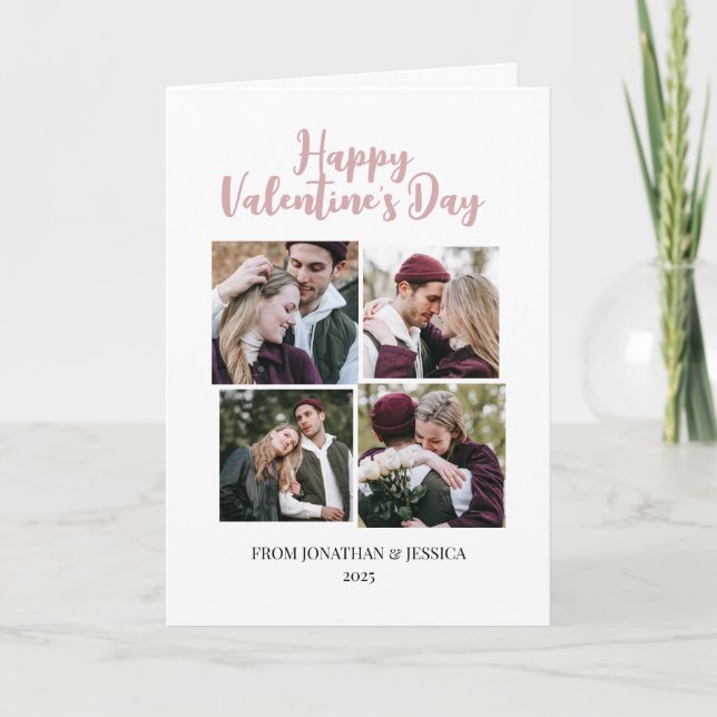 Cartão De Festividades Elegante dia de os namorados romântico casal 4 (Frente)