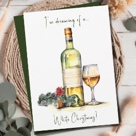 Cartão De Festividades Elegante Divertido Roteiro de Vinho para o Natal B