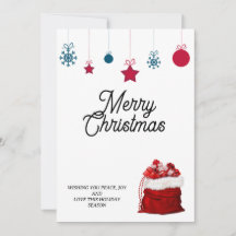 Elegante em Branco e Vermelho | Feliz Natal