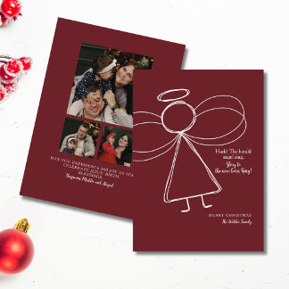 Cartão De Festividades Elegante Família Cristã Foto Religiosa Natal