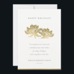 CARTÃO DE FESTIVIDADES ELEGANTE FAUX DOURADO LOTUS FLORAL BUST<br><div class="desc">Se precisar de mais alguma personalização, por favor, sinta-se à vontade para me enviar uma mensagem em yellowfebstudio@gmail.com.</div>