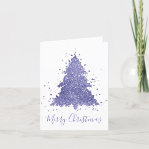 Cartão De Festividades Elegante Feliz Natal Púrpura charmosa