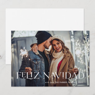 Cartão De Festividades Elegante Feliz Navidad   Uma Foto de Natal