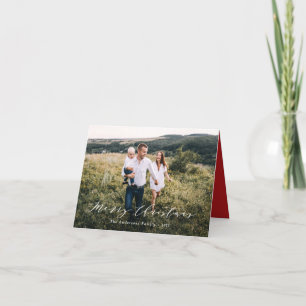 Cartão De Festividades Elegante foto minimalista com texto Natalino festi