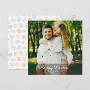 Cartão De Festividades Elegante Foto Personalizada Feliz Páscoa