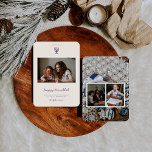Cartão De Festividades Elegante Hanukkah Menorah | Fotos da família<br><div class="desc">Celebre o Festival das Luzes com este elegante cartão com fotos de Chanucá de dois lados, com um design moderno menorah e um layout personalizável de fotos da família. A frente destaca seu cartões de natal quente com espaço para uma foto favorita, enquanto a parte de trás oferece espaço para...</div>