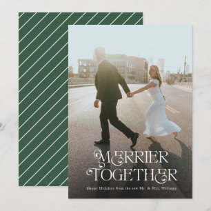 Cartão De Festividades Elegante Mais Alegre Juntos Família ou Recém-Casad