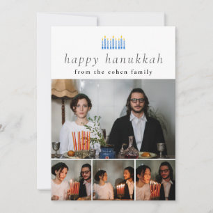 Cartão De Festividades Elegante Minimalista Feliz Família Hanukkah 4 Foto