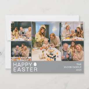 Cartão De Festividades Elegante Modern Blessing Family Cinco fotos