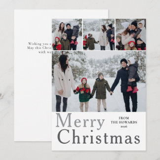 Cartão De Festividades Elegante Moderno Minimalista Família Natal 4 Foto