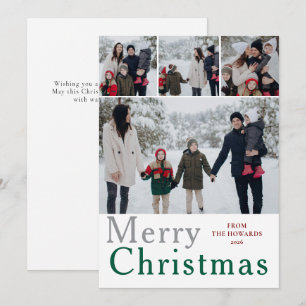 Cartão De Festividades Elegante Moderno Minimalista Família Natal 4 Foto