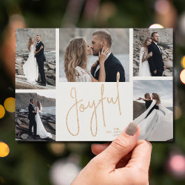 Cartão De Festividades Elegante Natal JULTO com Várias Fotografias