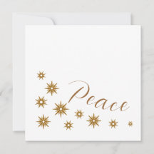 Elegante Paz Moderna Estrela Dourada