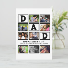 Cartão De Festividades Elegante Personalizado Feliz Dia dos Pais 9 Colage
