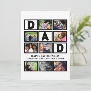 Cartão De Festividades Elegante Personalizado Feliz Dia dos Pais 9 Colage