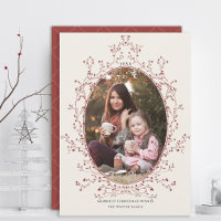 Elegante Quadro de Natal em Vermelho Burgundy com