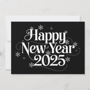 Cartão De Festividades Elegante que Feliz Ano Novo 2025